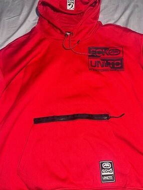 Ecko Unltd Men's Hoodie Puff
Print Red Pullover Fleece
Sweatshirt